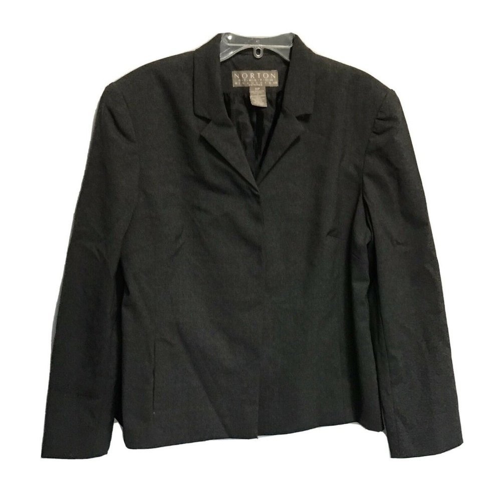 Norton Petites Women's Blazer~ Sz 12P ~ Gray